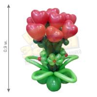 Фигура из шаров Ваза с тюльпанами 0,9 м