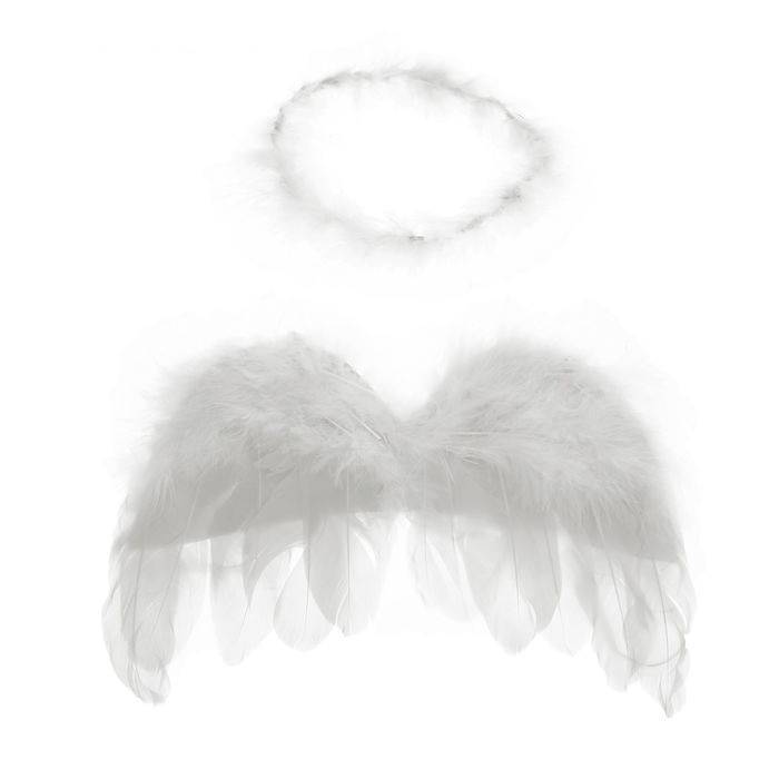 Крылья ангела + нимб белые /45х39см./. 22-355