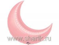 Шар фольга без рисунка Месяц 26" пастель розовый (AN)