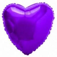 Шар фольга без рисунка Сердце 18" фиолетовый (FM)