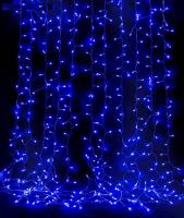 Световой Дождь ш2 м в3 м нить силикон LED800 л 8 р синий 1 шт